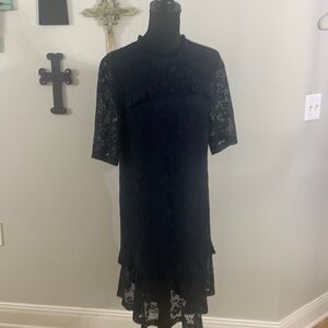 CeCe navy lace dress size 12 lined